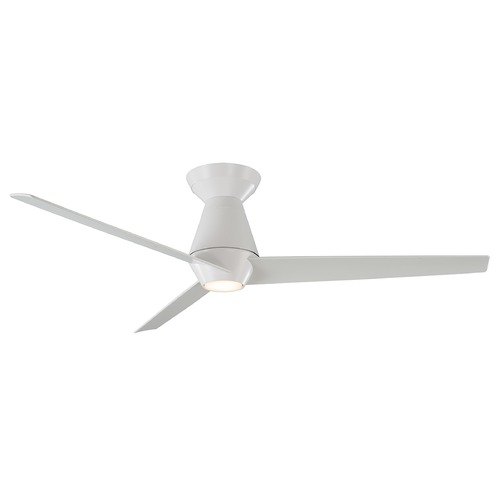 Modern Forms by WAC Lighting Slim 52-Inch LED Hugger Fan in Matte White 3000K by Modern Forms FH-W2003-52L-MW