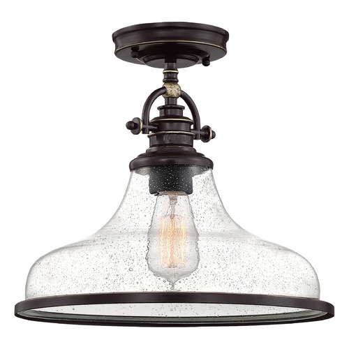 Grant Palladian Bronze Semi-Flush by Quoizel Lighting