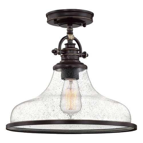 Quoizel Lighting Grant Palladian Bronze Semi-Flush by Quoizel Lighting GRTS1714PN