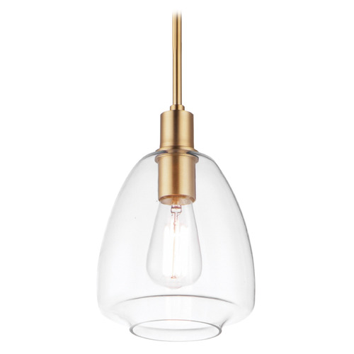 Maxim Lighting Babylon Satin Brass Mini-Pendant Light with Bowl / Dome Shade