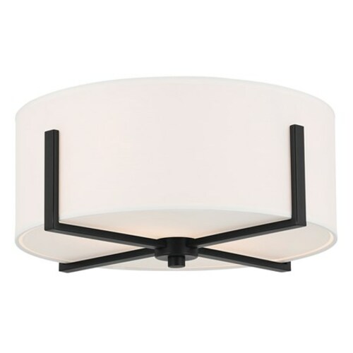 Kichler Lighting Malen Black Flush Mount Light by Kichler Lighting 52593BK