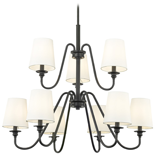 Z-Lite Z-Lite Gianna Matte Black Chandelier 7509-9-32MB