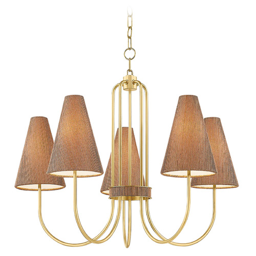 Mitzi Piper Aged Brass 5-Light Chandelier