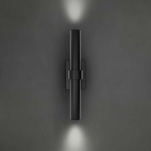 Modern Forms by WAC Lighting Modern Forms Quincy Black LED Outdoor Wall Light WS-W84520-30-BK
