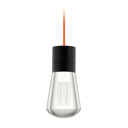 Visual Comfort Modern Collection Alva LED Warm Dim Mini Pendant in Black by Visual Comfort Modern 700TDALVPMCOB-LEDWD