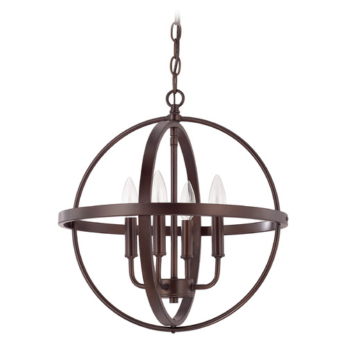 HomePlace by Capital Lighting Hartwell 16.50-Inch Orb Pendant in Bronze by HomePlace by Capital Lighting 317541BZ