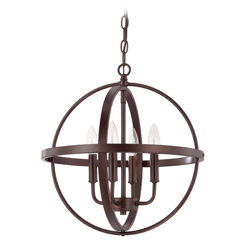 Hartwell 16.50-Inch Orb Pendant in Bronze by HomePlace by Capital Lighting