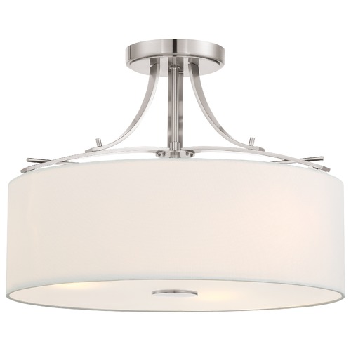 Poleis Brushed Nickel Semi-Flush Mount by Minka Lavery