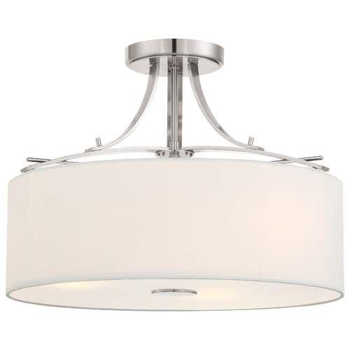 Minka Lavery Poleis Brushed Nickel Semi-Flush Mount by Minka Lavery 3307-84