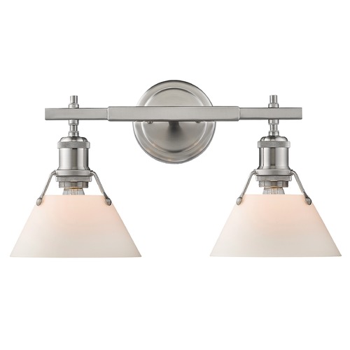 Golden Lighting Orwell 18.25-Inch Bath Light in Pewter by Golden Lighting 3306-BA2 PW-OP