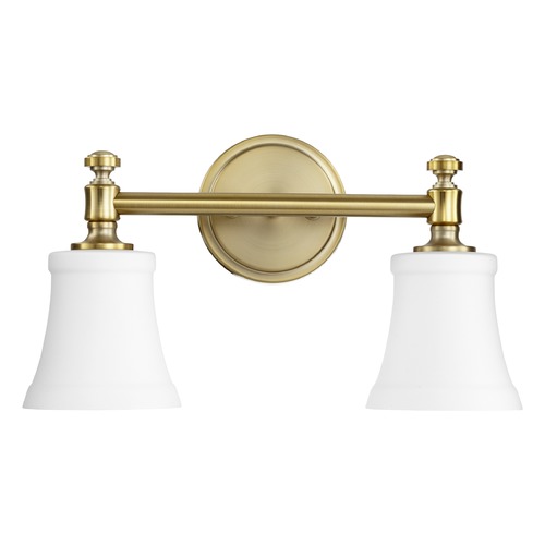 Quorum Lighting Rossington 16-Inch Aged Brass Bathroom Light by Quorum Lighting 5122-2-80