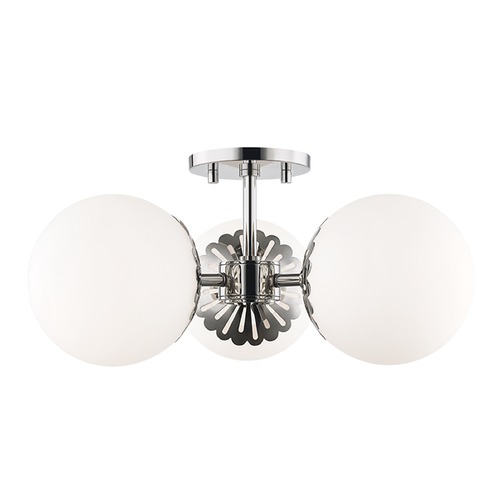 Paige Polished Nickel Semi-Flush Mount by Mitzi by Hudson Valley