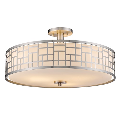 Elea Brushed Nickel Semi-Flush Mount by Z-Lite