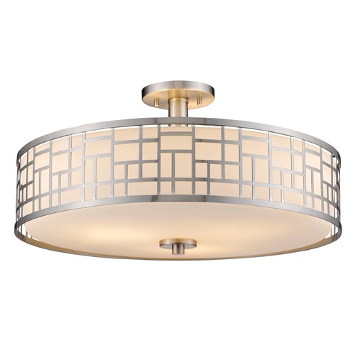 Z-Lite Elea Brushed Nickel Semi-Flush Mount by Z-Lite 330-SF20-BN