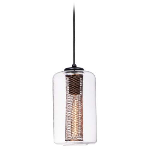 Maxim Lighting Firefly Black & Satin Brass Pendant by Maxim Lighting 10088CLBKSBR