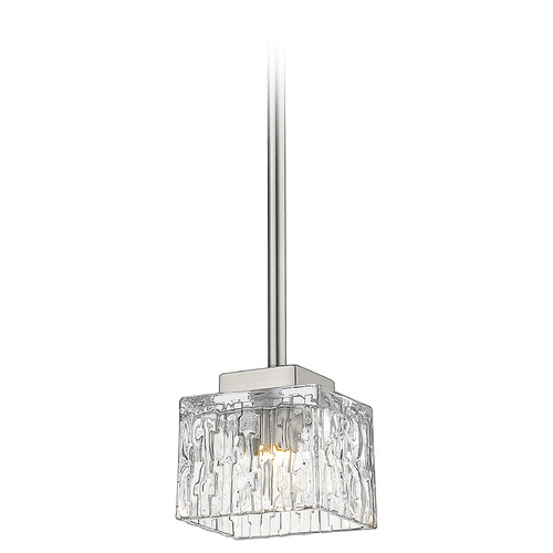 Rubicon Brushed Nickel Mini Pendant by Z-Lite