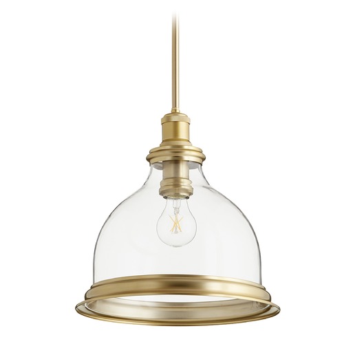Aged Brass Pendant by Quorum Lighting