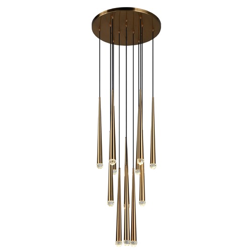 Matteo Lighting Renaie Aged Gold LED Multi-Light Pendant by Matteo Lighting C62712AG