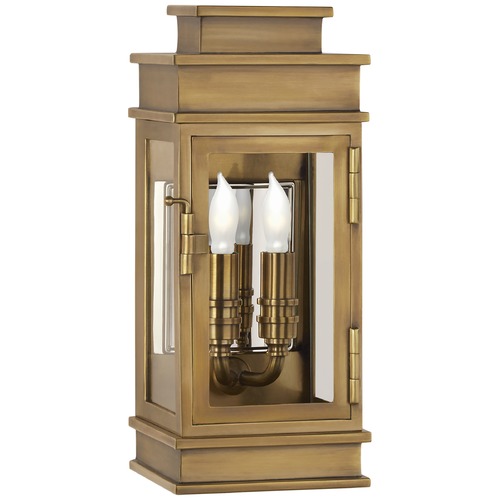 Visual Comfort Signature Collection E.F. Chapman Linear Mini Indoor Lantern in Brass by Visual Comfort Signature CHD2907ABCG