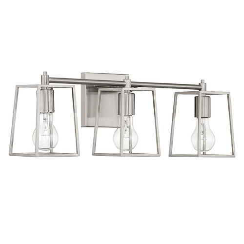 Dunn Brushed Polished Nickel Bathroom Light by Craftmade Lighting