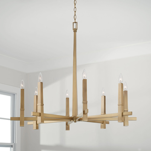 Capital Lighting Blake 8-Light Chandelier in Aged Brass by Capital Lighting 449681AD