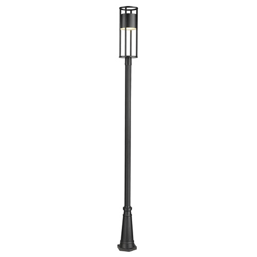 Z-Lite Luca Black LED Post Light by Z-Lite 517PHB-519P-BK-LED