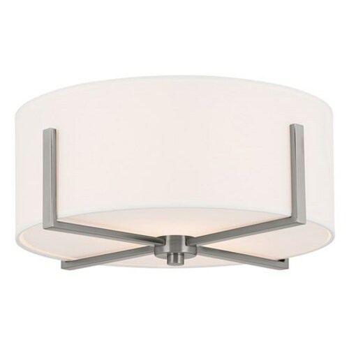 Kichler Lighting Malen Classic Pewter Flush Mount Light by Kichler Lighting 52593CLP