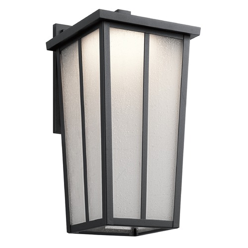 Kichler Lighting Amber Valley 17.25-Inch Textured Black LED Outdoor Wall Light by Kichler Lighting 49624BKTLED