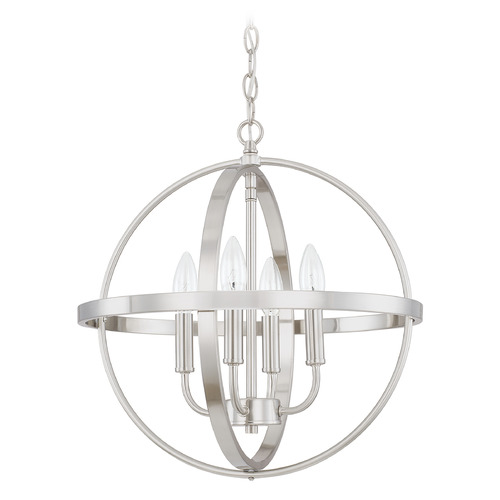 HomePlace by Capital Lighting Hartwell 16.50-Inch Orb Pendant in Brushed Nickel by HomePlace by Capital Lighting 317541BN