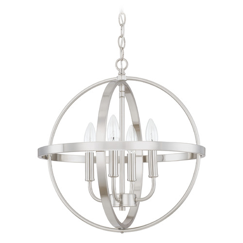 Hartwell 16.50-Inch Orb Pendant in Brushed Nickel by HomePlace by Capital Lighting
