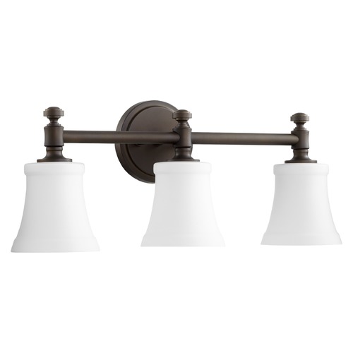 Quorum Lighting Oiled Bronze Bathroom Light by Quorum Lighting 5122-3-186