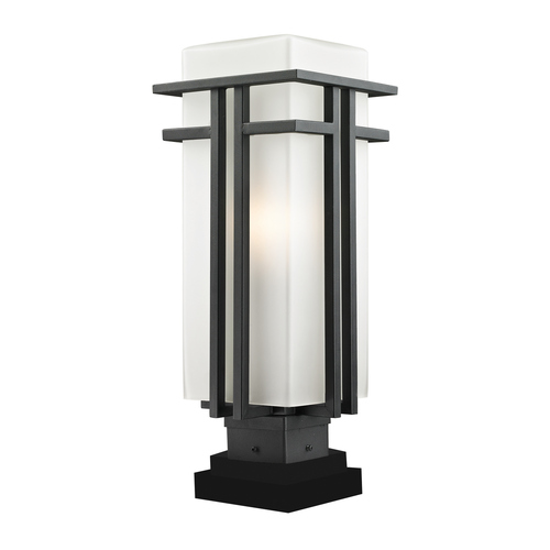 Z-Lite Abbey Black Post Light by Z-Lite 549PHB-SQPM-BK