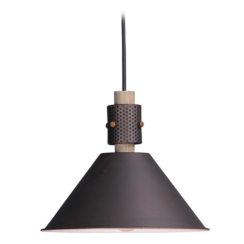 Tucson Oil Rubbed Bronze & Weathered Wood Pendant by Maxim Lighting