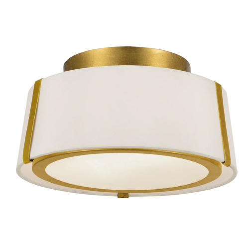 Fulton 12-Inch Semi-Flush in Antique Gold by Crystorama Lighting