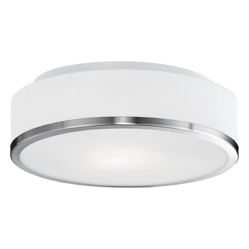 Kuzco Lighting Charlie White & Brushed Nickel Flush Mount by Kuzco Lighting 599002BN