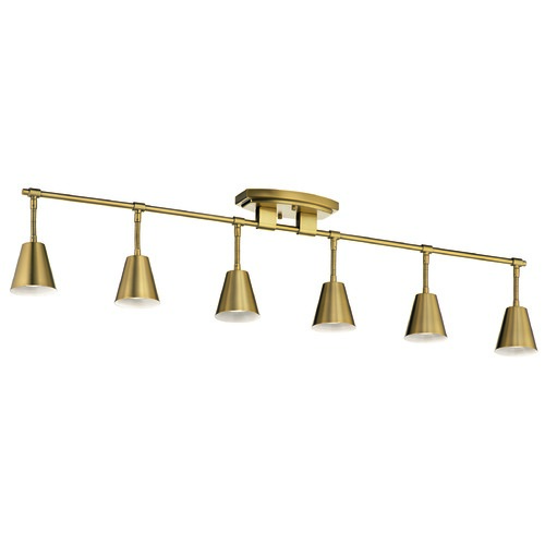 Sylvia 45-Inch Brushed Natural Brass Track Light Kit by Kichler Lighting