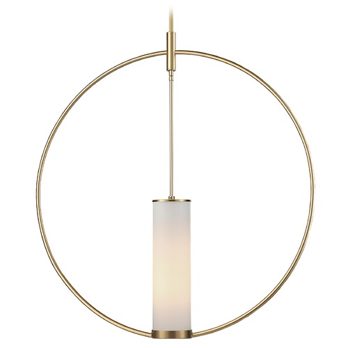 Alora Lighting Alora Lighting Amor Natural Brass Pendant Light with Cylindrical Shade PD309130NBOP