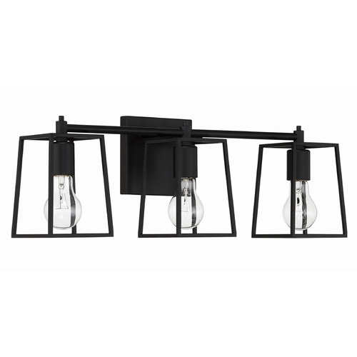 Dunn Flat Black Bathroom Light by Craftmade Lighting