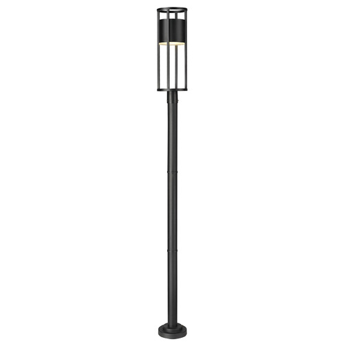 Z-Lite Luca Black LED Post Light by Z-Lite 517PHB-567P-BK-LED