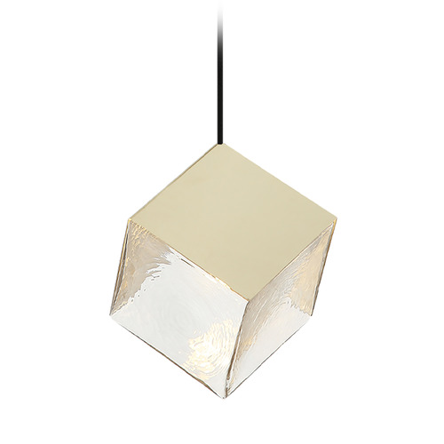 Matteo Lighting Matteo Lighting Cube Champagne Gold Mini-Pendant Light C30501CG