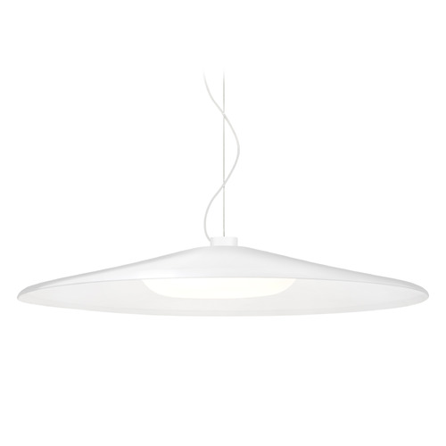 Besa Lighting Swan White LED Pendant Light with Coolie Shade