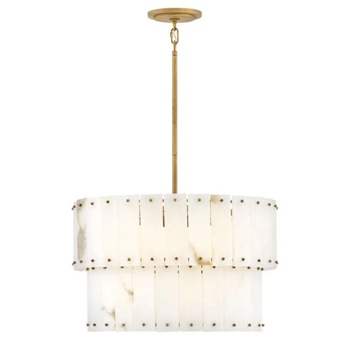 Simone Convertible Chandelier in Burnished Gold by Fredrick Ramond