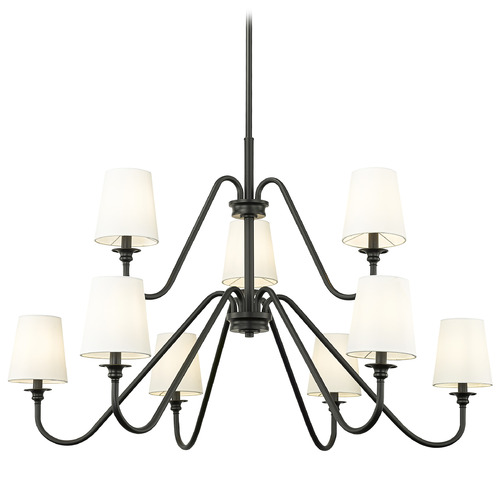 Z-Lite Z-Lite Gianna Matte Black Chandelier 7509-9-46MB