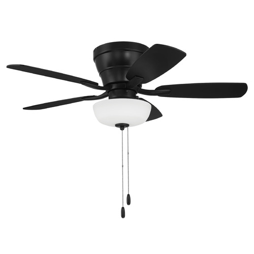 Craftmade Lighting Wheeler Flat Black LED Ceiling Fan with Light