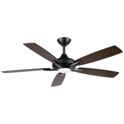 Minka Aire Dyno Coal Black LED Ceiling Fan with Light