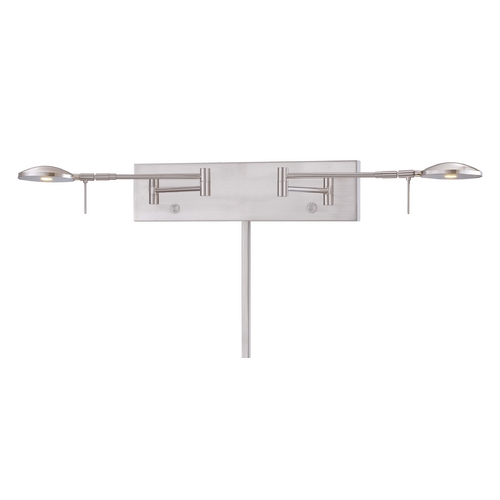 George's Reading Room LED Swing Arm Lamp in Brushed Nickel by George Kovacs