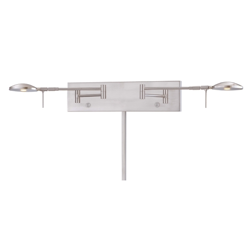 George Kovacs Lighting George's Reading Room LED Swing Arm Lamp in Brushed Nickel by George Kovacs P4339-084