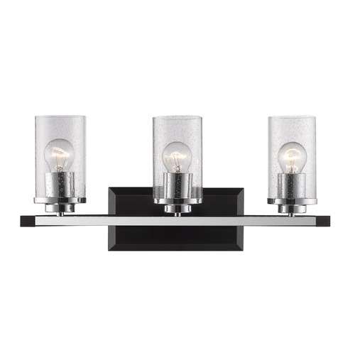 Golden Lighting Mercer 3-Light Bath Light in Black by Golden Lighting 4309-BA3 BLK-SD