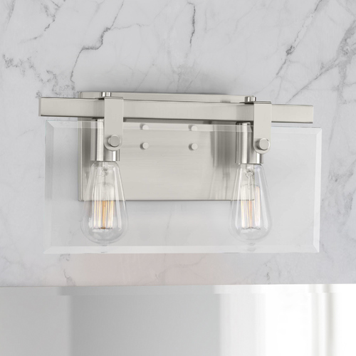 Glayse Brushed Nickel 2-Light Bathroom Light by Progress Lighting