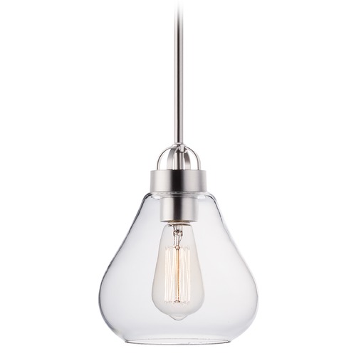 Maxim Lighting Dianne Satin Nickel Mini Pendant by Maxim Lighting 10091CLSN